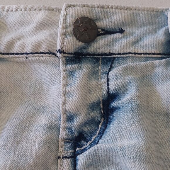 Vanilla Star by Delia's Light Denim Union Jack Shorts Juniors Size 11 - Picture 13 of 15